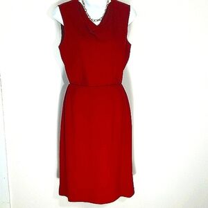 Skirt virgin wool blend & shell silk top 2 piece matching set